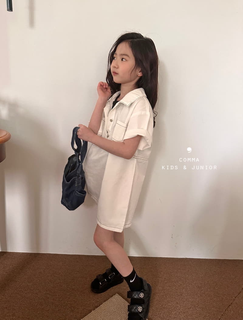 Comma - Korean Children Fashion - #todddlerfashion - Stitch One-piece - 7