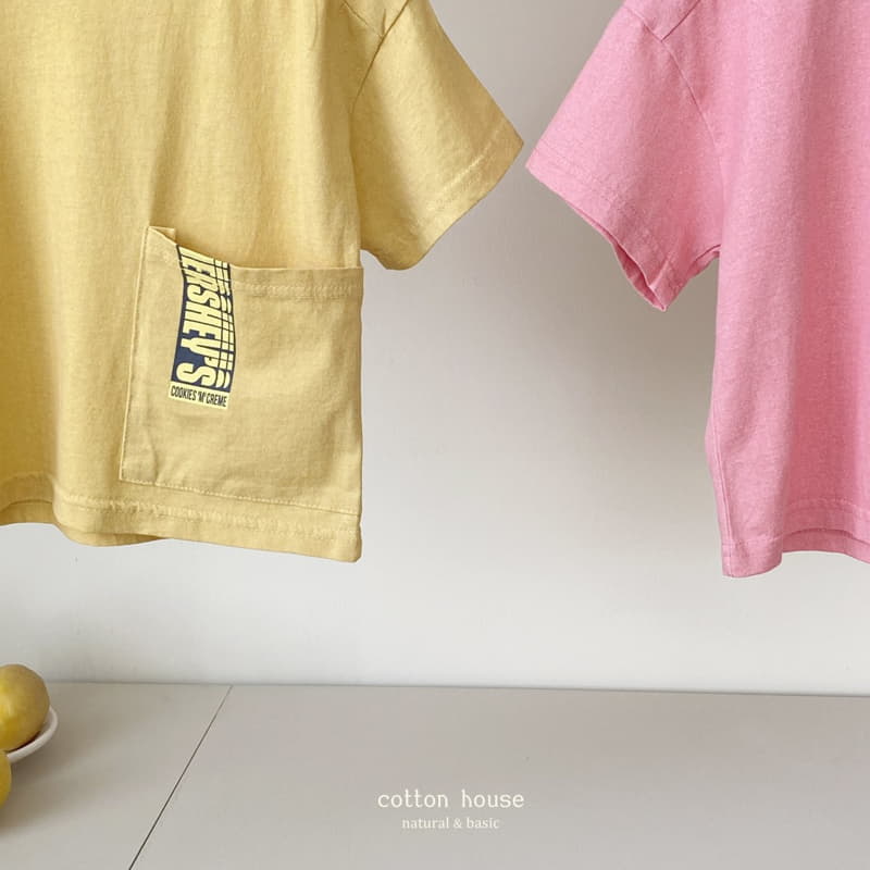 Cotton House - Korean Children Fashion - #kidsstore - Pigment Pocket Tee - 4