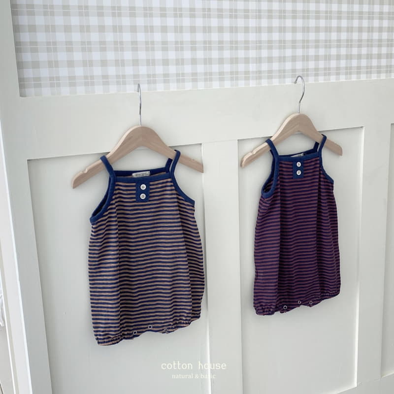 Cotton House - Korean Children Fashion - #magicofchildhood - Stripes Sleeveless Bodysuit - 6