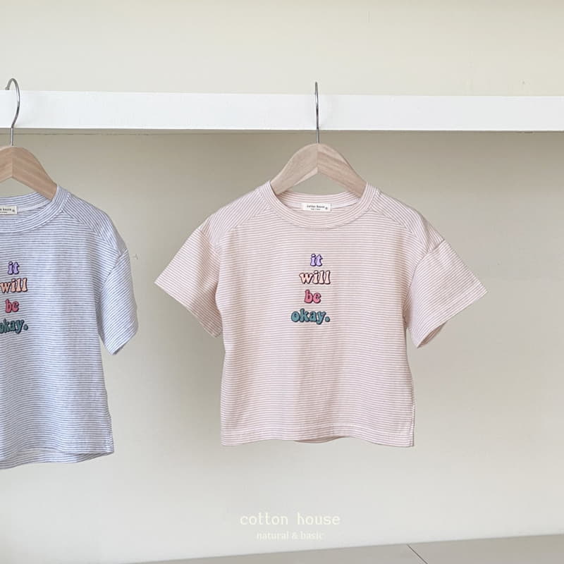 Cotton House - Korean Children Fashion - #toddlerclothing - OK Small Stripes Tee - 4
