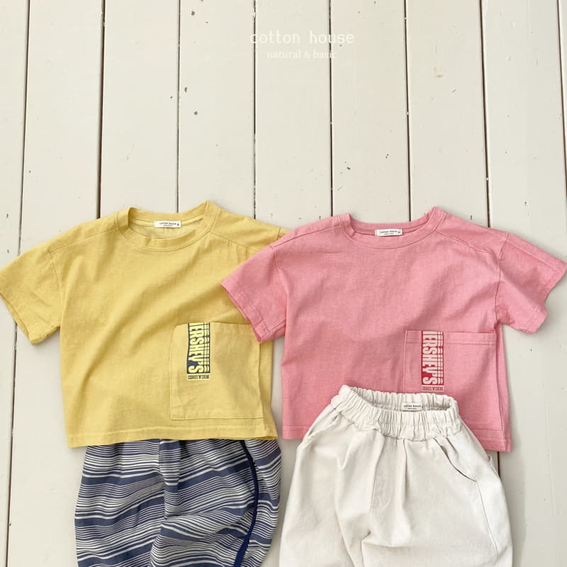 Cotton House - Korean Children Fashion - #stylishchildhood - Pigment Pocket Tee - 12