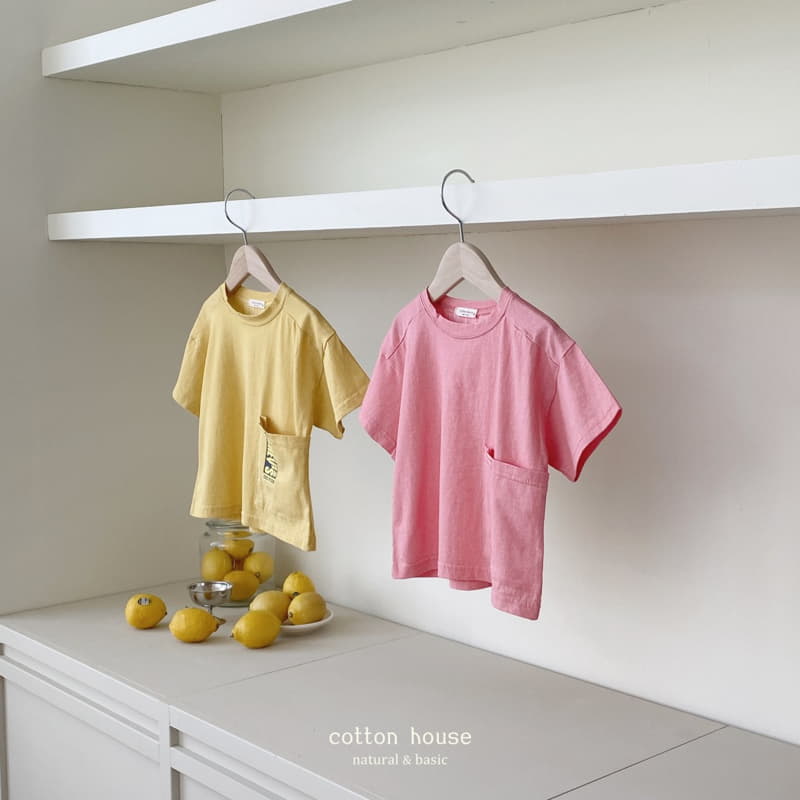 Cotton House - Korean Children Fashion - #toddlerclothing - Pigment Pocket Tee - 11