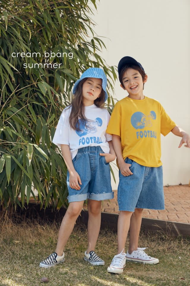 Cream Bbang - Korean Children Fashion - #childofig - Foot Ball Tee - 5