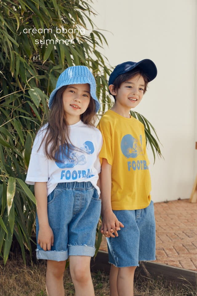 Cream Bbang - Korean Children Fashion - #designkidswear - Foot Ball Tee - 8