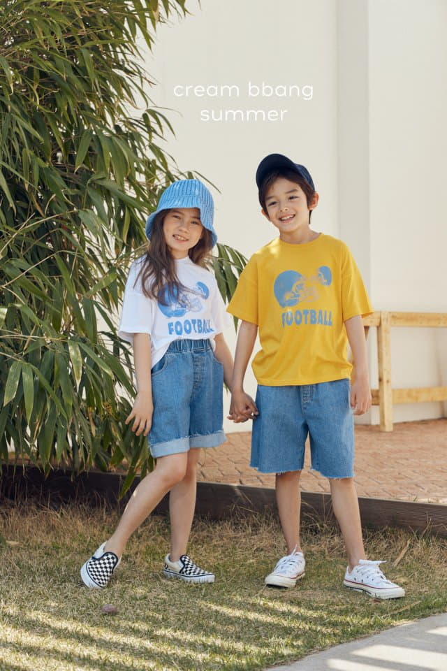 Cream Bbang - Korean Children Fashion - #fashionkids - Foot Ball Tee - 10
