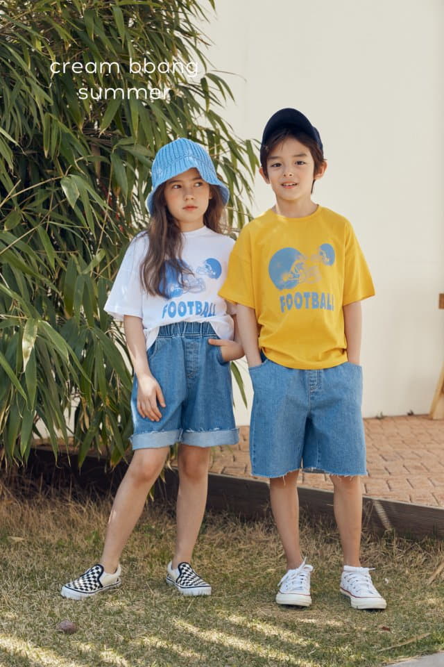 Cream Bbang - Korean Children Fashion - #kidsshorts - Foot Ball Tee - 11