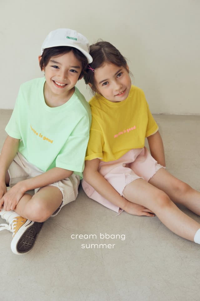 Cream Bbang - Korean Children Fashion - #kidsstore - Life Balpo Tee - 12