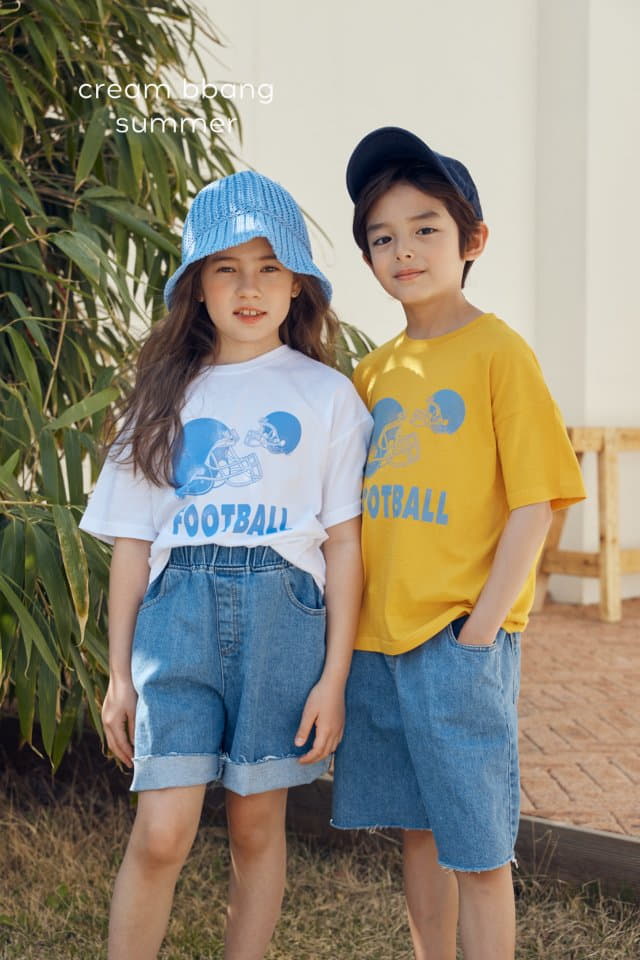 Cream Bbang - Korean Children Fashion - #kidsstore - Foot Ball Tee - 12