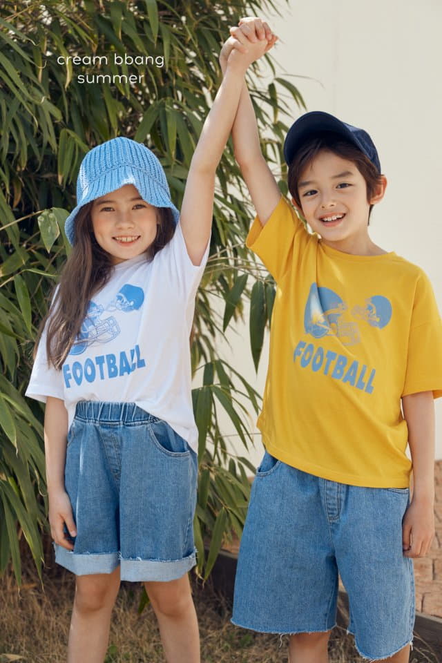 Cream Bbang - Korean Children Fashion - #minifashionista - Foot Ball Tee - 3