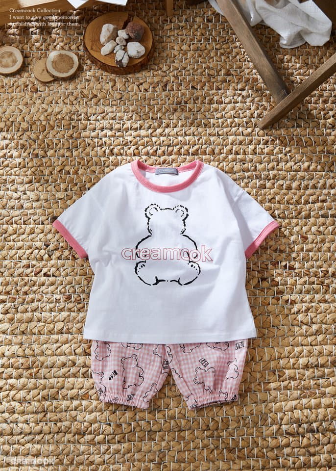 Creamcok - Korean Children Fashion - #designkidswear - Cok Bear Top Bottom Set - 4