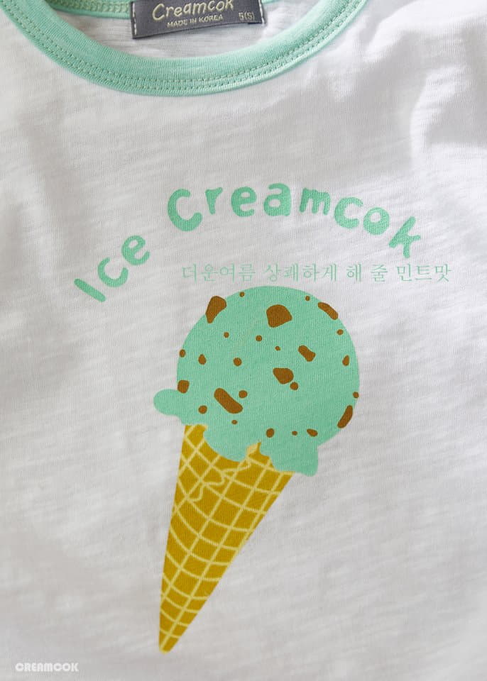 Creamcok - Korean Children Fashion - #kidsstore - Ice Cream Col Top Bottom Set - 10
