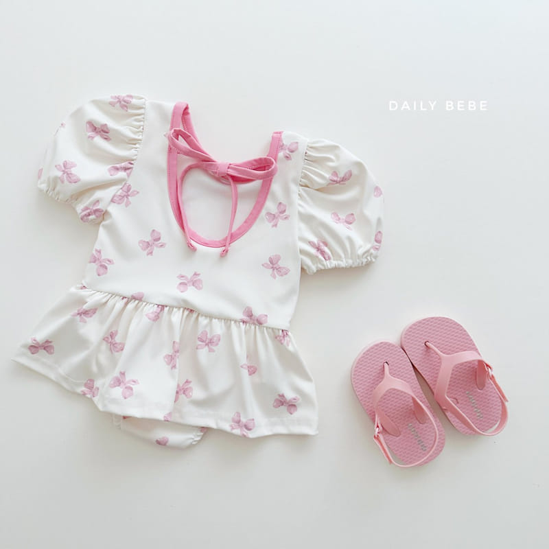 Daily Bebe - Korean Children Fashion - #fashionkids - Puff One-piece Swimwear - 2