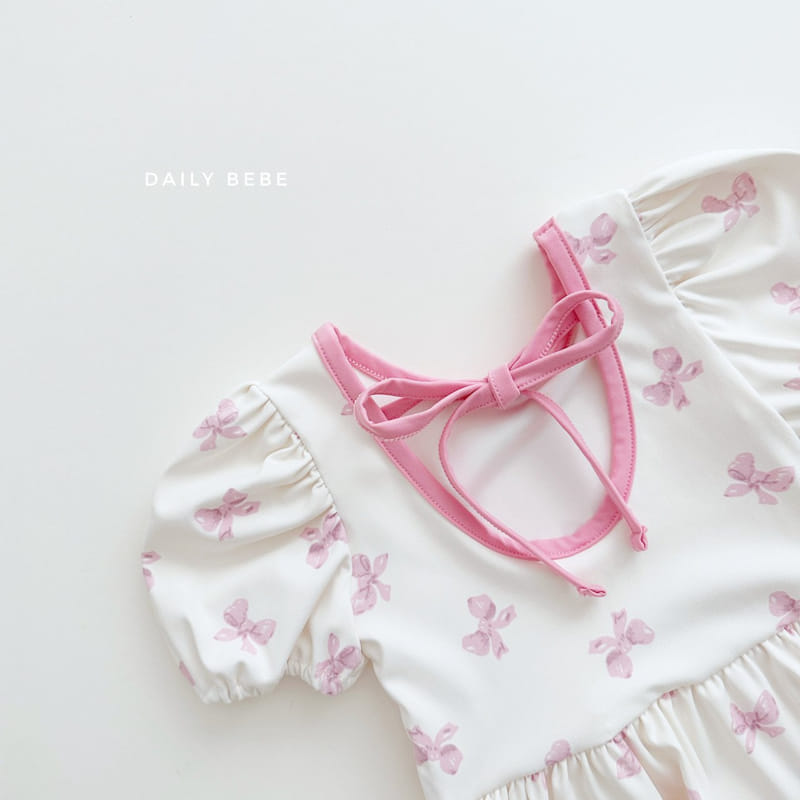 Daily Bebe - Korean Children Fashion - #kidsshorts - Puff One-piece Swimwear - 3