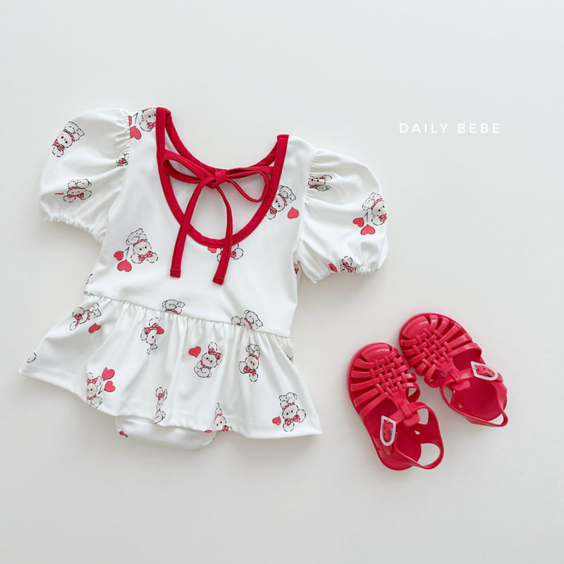Daily Bebe - Korean Children Fashion - #littlefashionista - Puff One-piece Swimwear - 7