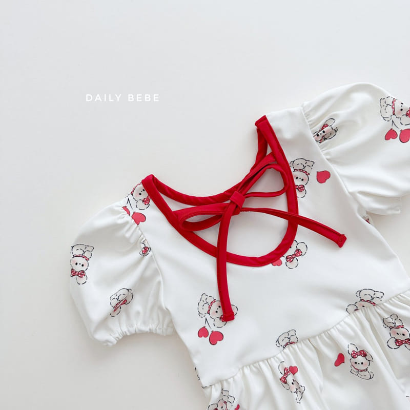 Daily Bebe - Korean Children Fashion - #magicofchildhood - Puff One-piece Swimwear - 8