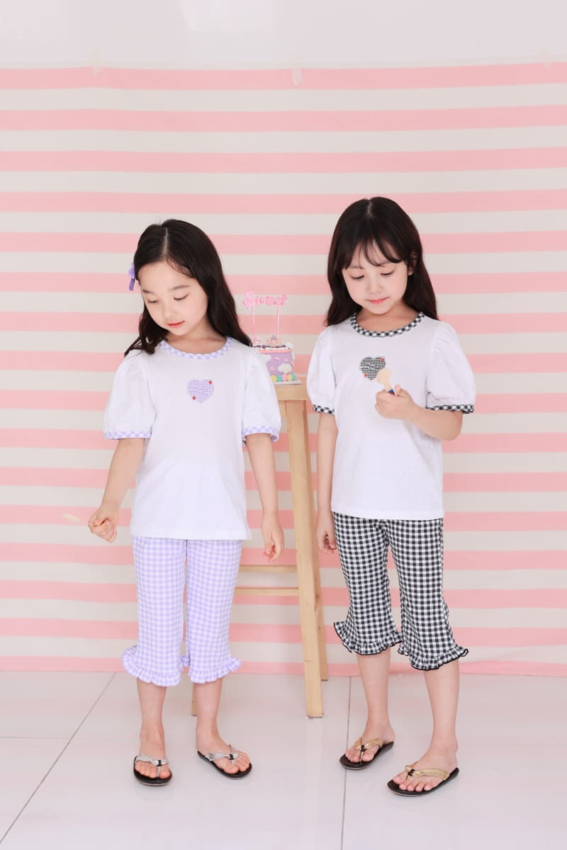 Dalla - Korean Children Fashion - #Kfashion4kids - Check Frill Pants - 2