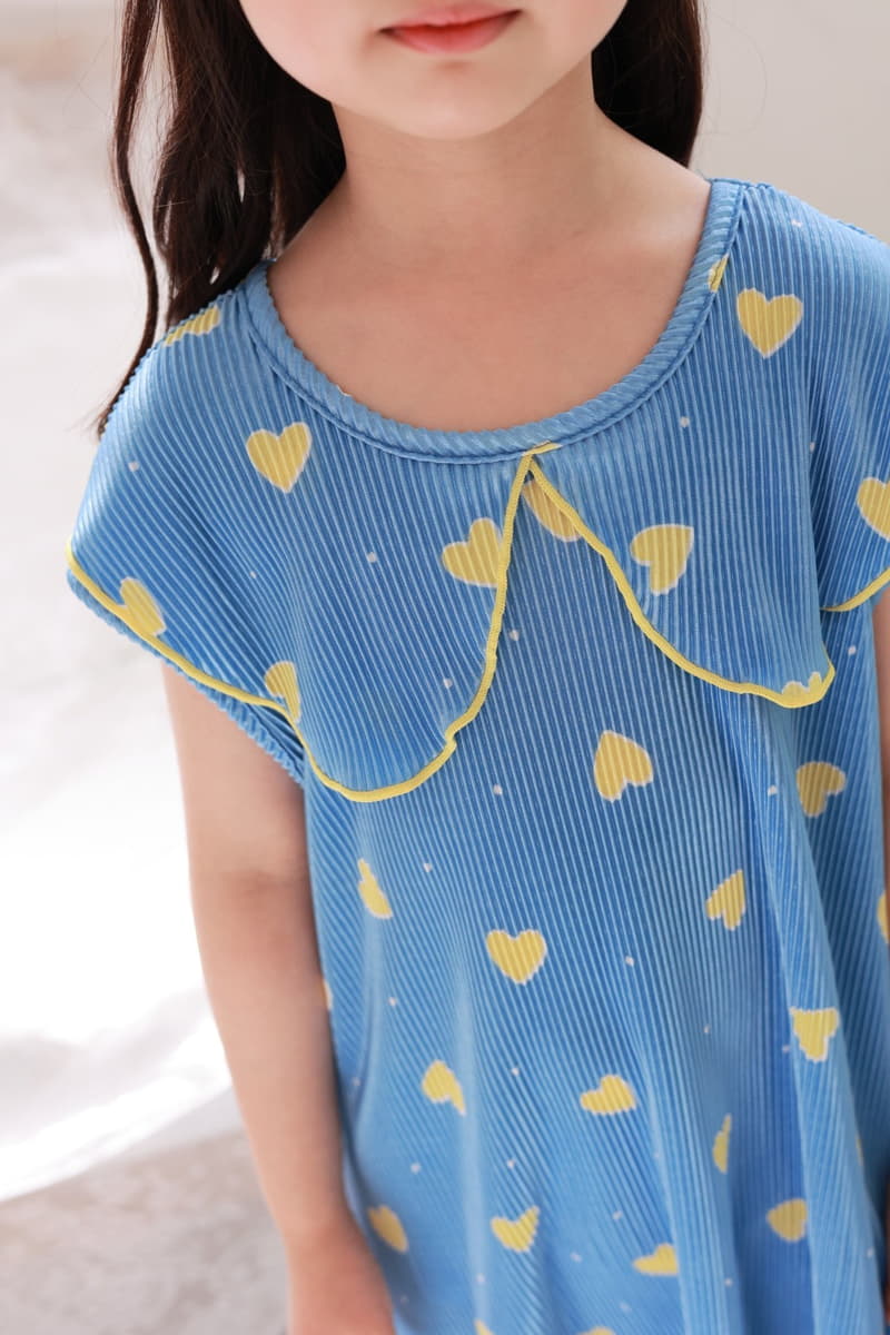 Dalla - Korean Children Fashion - #discoveringself - Heart Pleats One-piece - 8