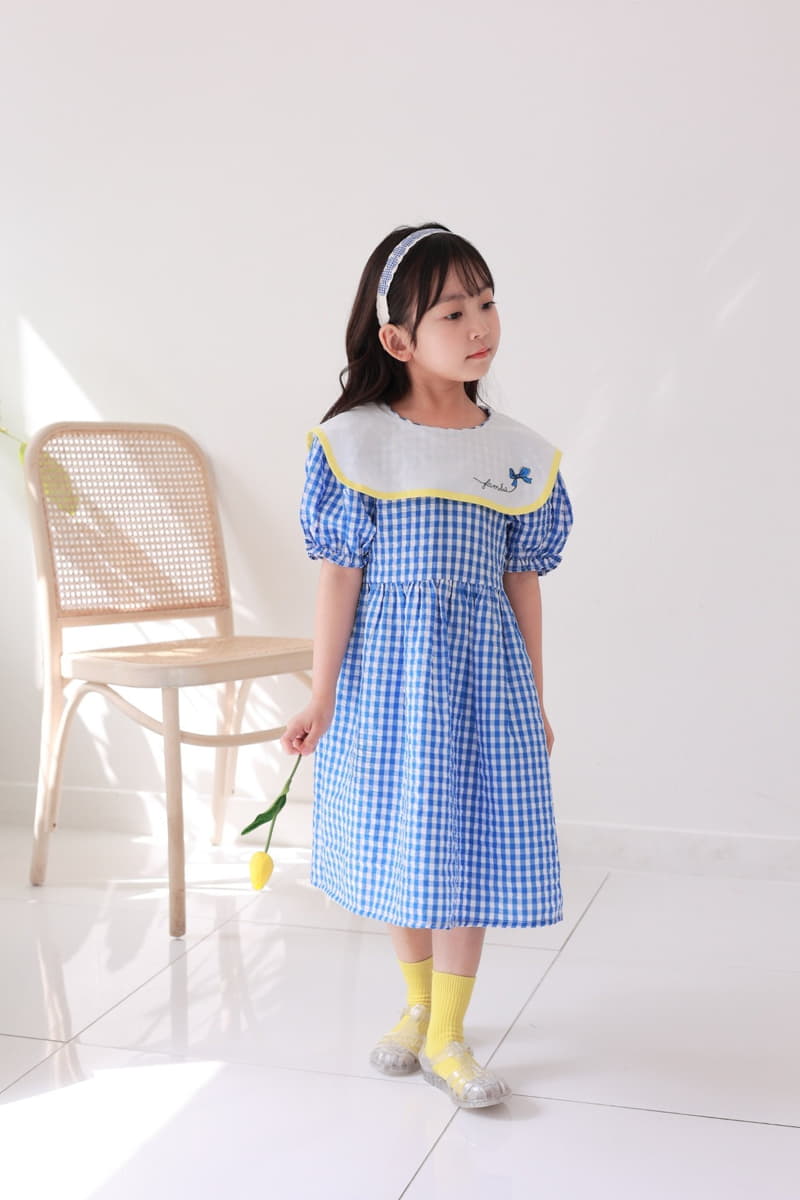 Dalla - Korean Children Fashion - #kidsshorts - Ribbon Check One-piece - 8