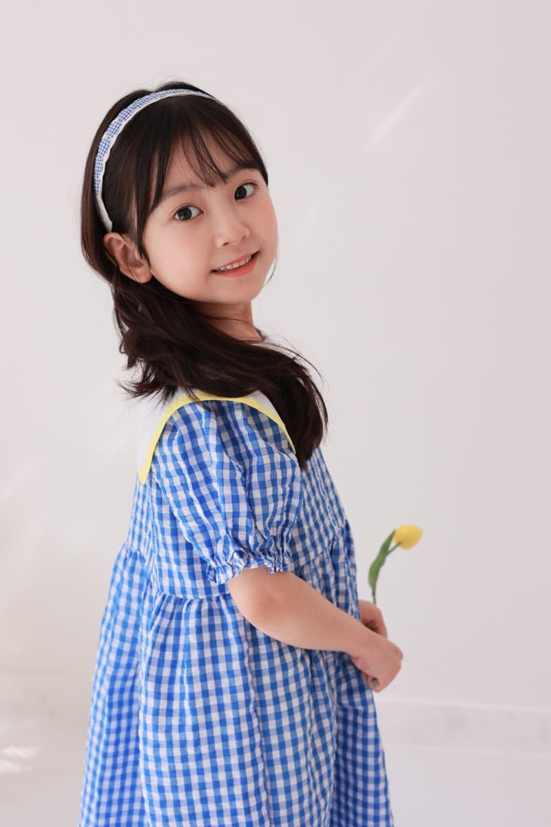 Dalla - Korean Children Fashion - #kidzfashiontrend - Ribbon Check One-piece - 10