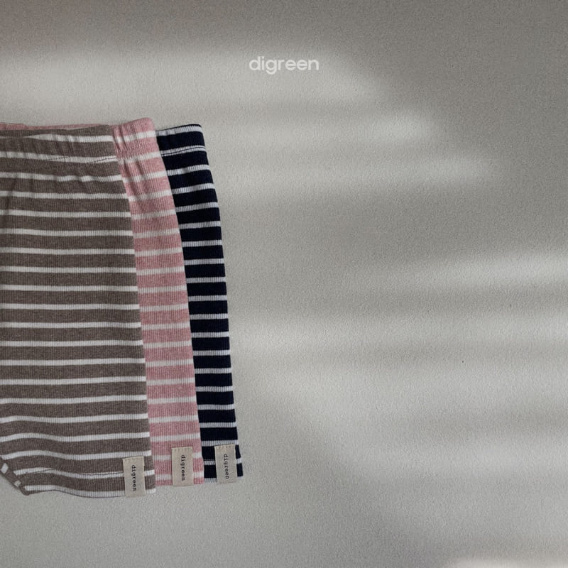 Digreen - Korean Children Fashion - #childrensboutique - Summer Stripes Leggings - 2