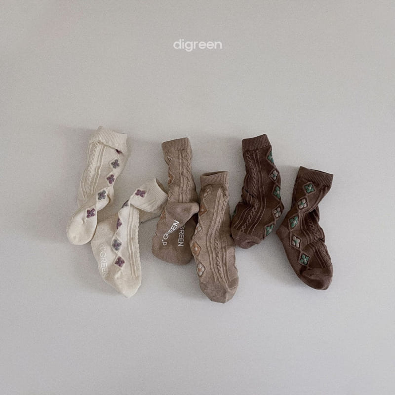 Digreen - Korean Children Fashion - #childrensboutique - Natural Flower Socks - 10