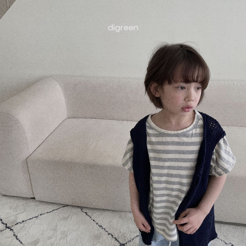 Digreen - Korean Children Fashion - #childrensboutique - Natural Stripes Tee - 4