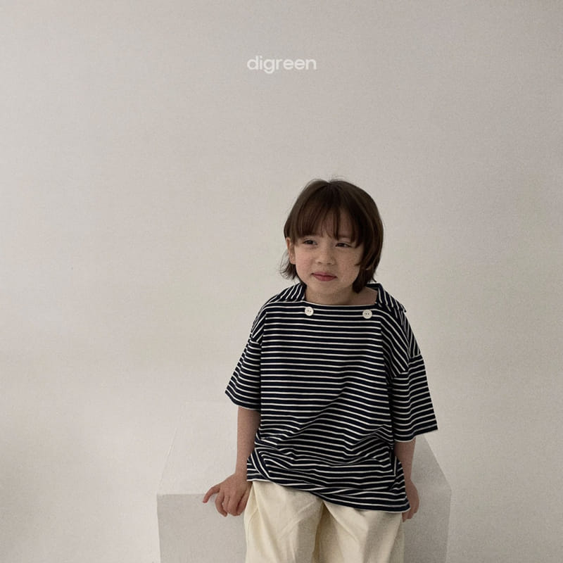 Digreen - Korean Children Fashion - #discoveringself - Two Button Collar Tee - 2