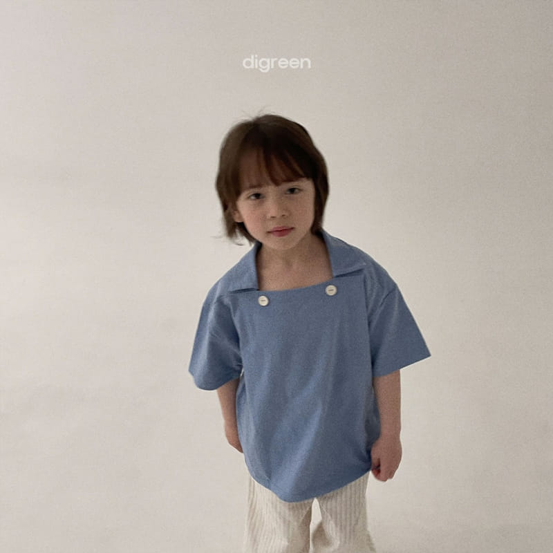 Digreen - Korean Children Fashion - #fashionkids - Two Button Collar Tee - 4