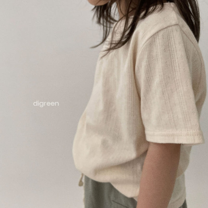 Digreen - Korean Children Fashion - #kidsshorts - Eyelet Tee - 11