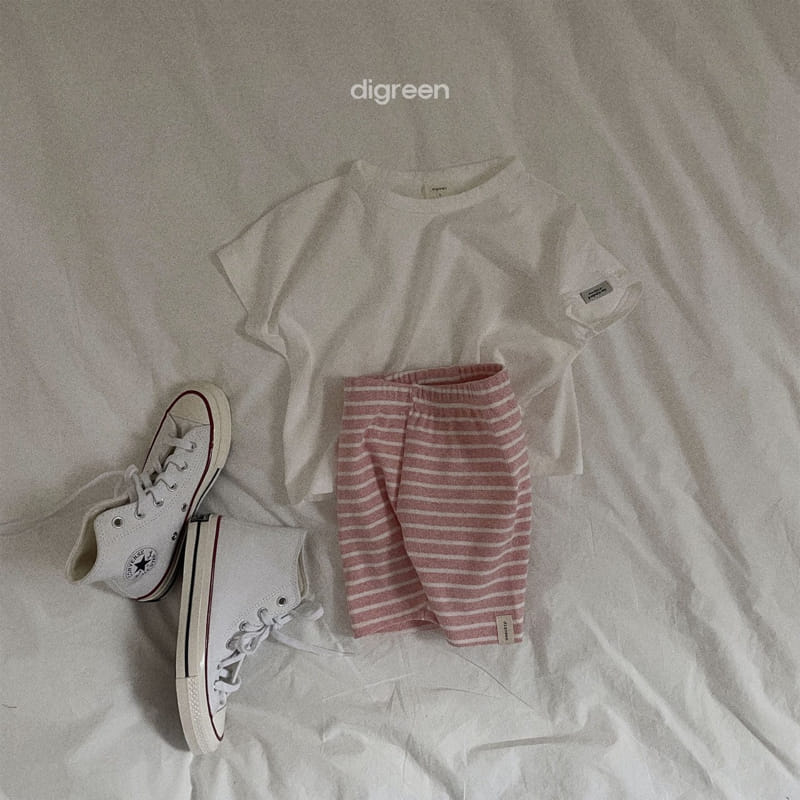 Digreen - Korean Children Fashion - #kidzfashiontrend - Summer Stripes Leggings - 8