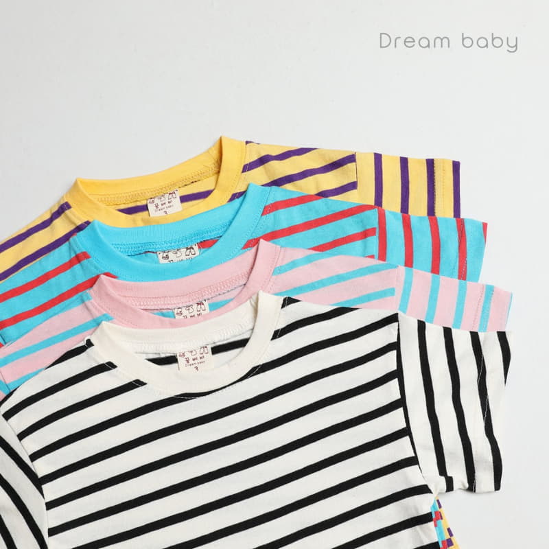 Dream Baby - Korean Children Fashion - #kidsshorts - Lena Stripes Tee - 2