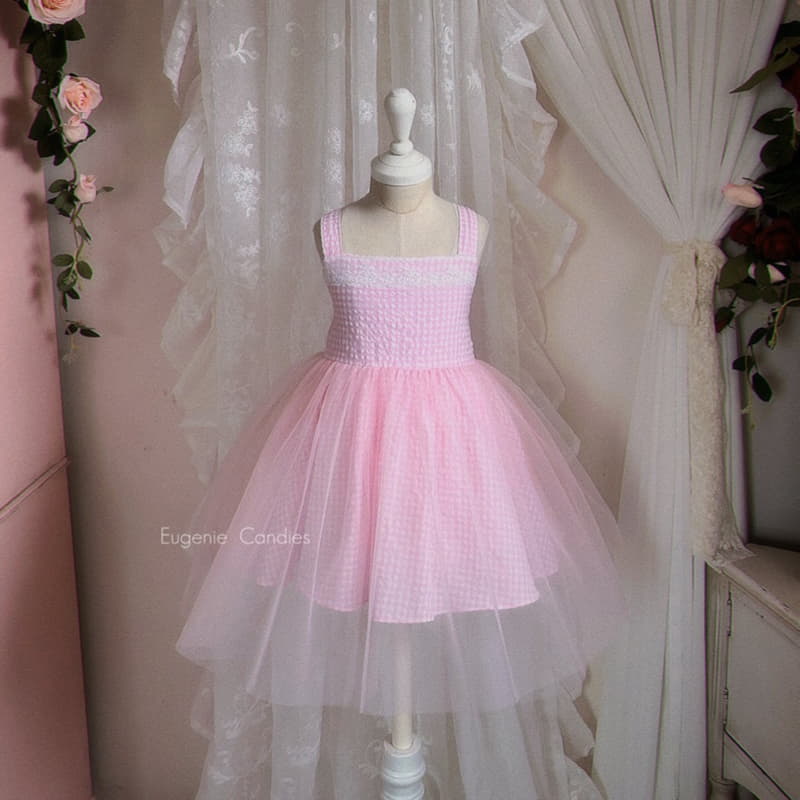 Eugenie Candies - Korean Children Fashion - #discoveringself - Pink Bell One-piece - 3