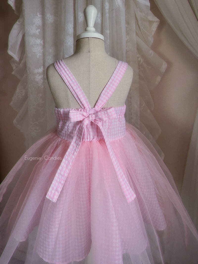 Eugenie Candies - Korean Children Fashion - #discoveringself - Pink Bell One-piece - 4
