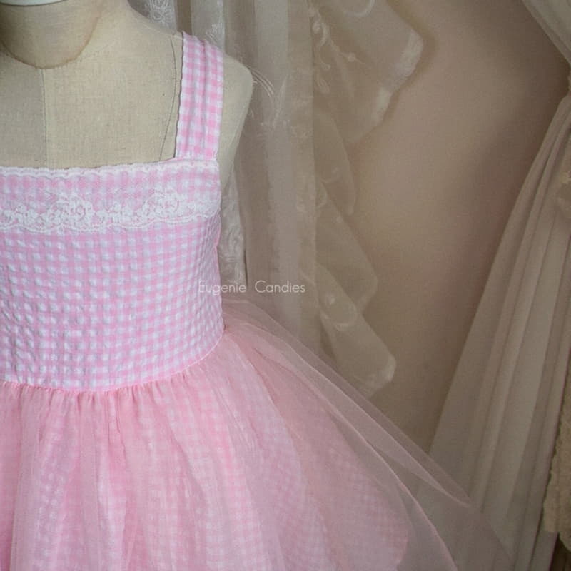 Eugenie Candies - Korean Children Fashion - #kidsstore - Pink Bell One-piece - 6