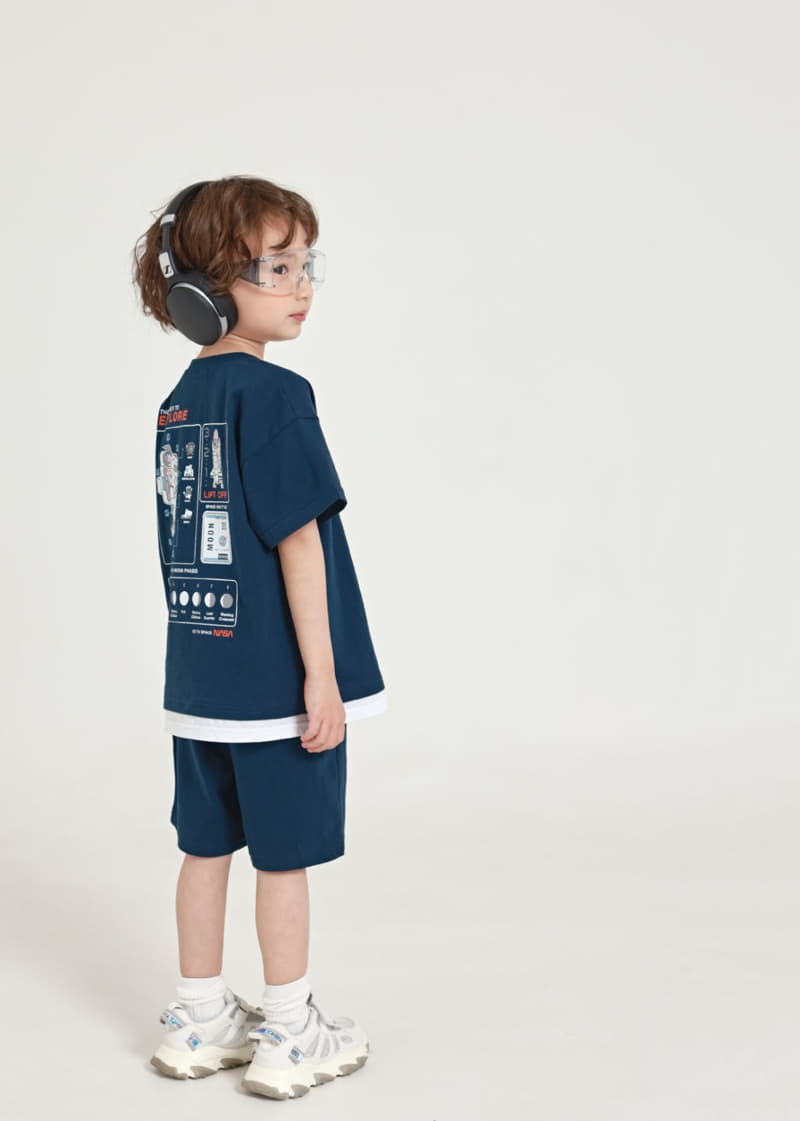Fashion King - Korean Children Fashion - #designkidswear - Space Layered Top Bottom Set - 5