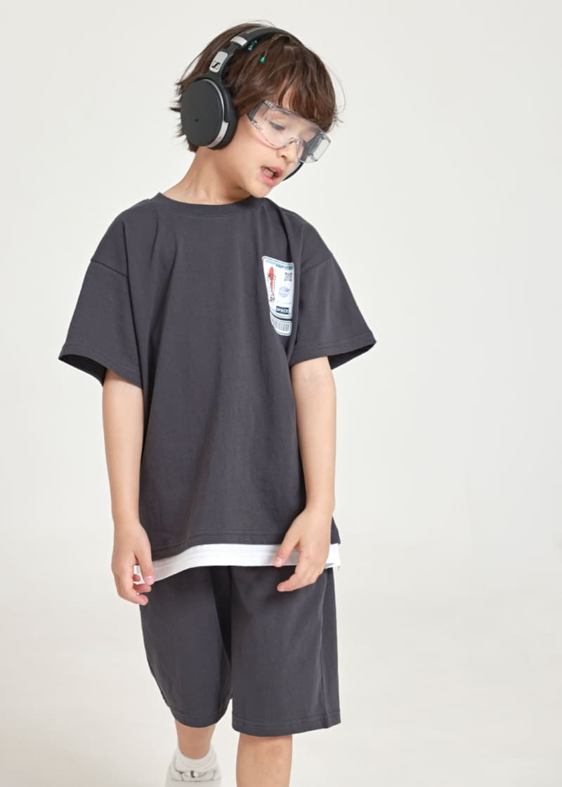 Fashion King - Korean Children Fashion - #stylishchildhood - Space Layered Top Bottom Set - 2