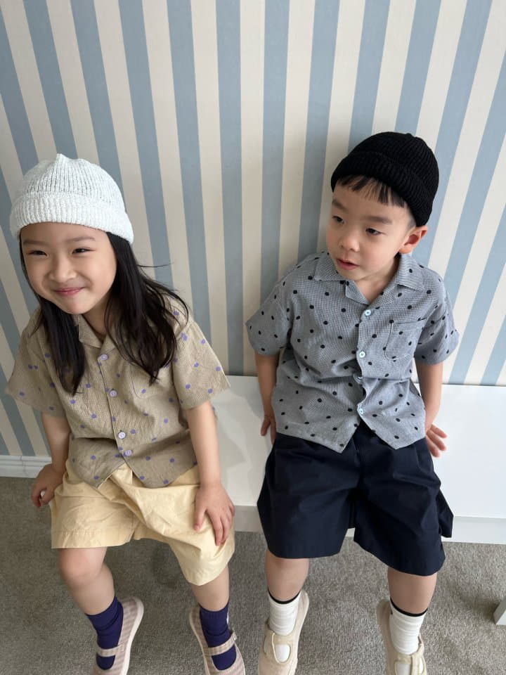 Fine Studio - Korean Children Fashion - #prettylittlegirls - Dot Silk Shirt