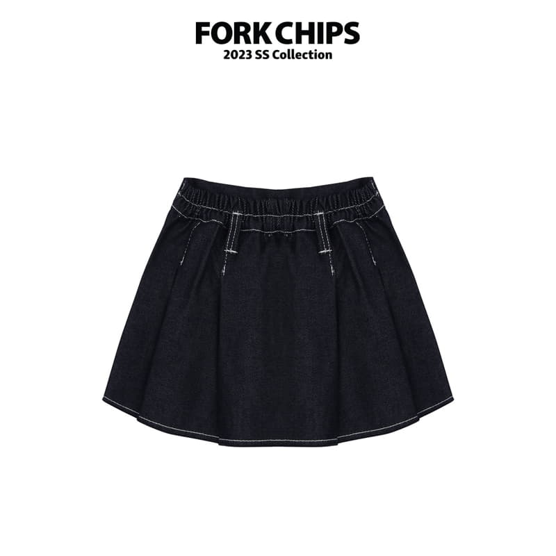 Fork Chips - Korean Children Fashion - #Kfashion4kids - Highteen Pleats Skirt - 2