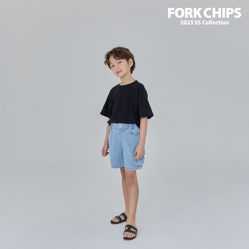 Fork Chips - Korean Children Fashion - #Kfashion4kids - Double Cargo Jeans - 12