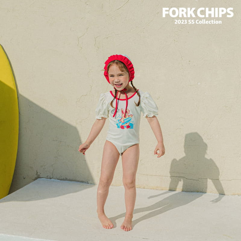 Fork Chips - Korean Children Fashion - #kidzfashiontrend - Frill Swim Hat - 4