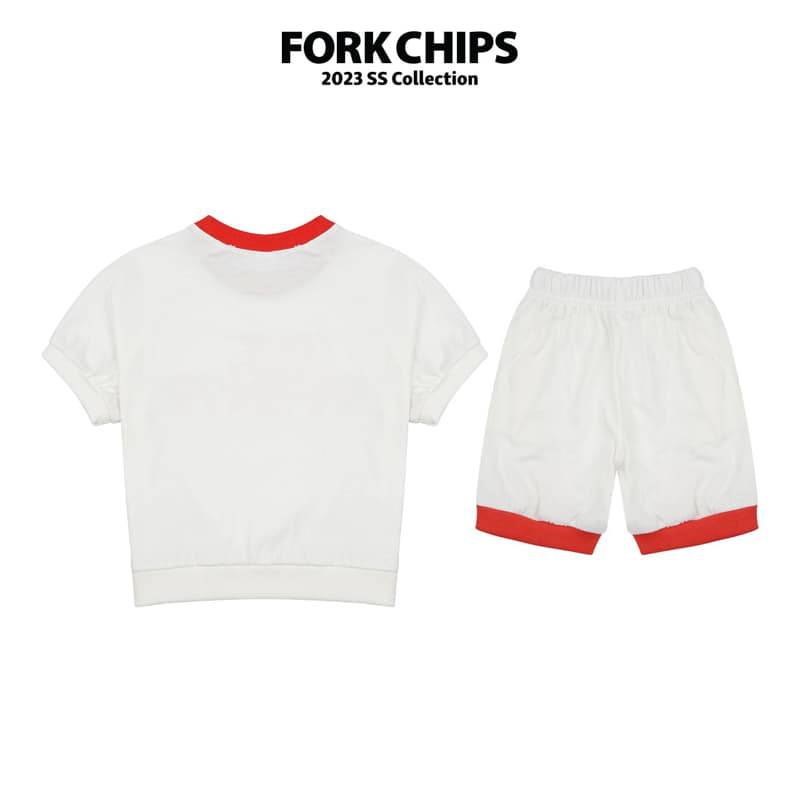 Fork Chips - Korean Children Fashion - #childofig - Open Top Bottom Set - 2