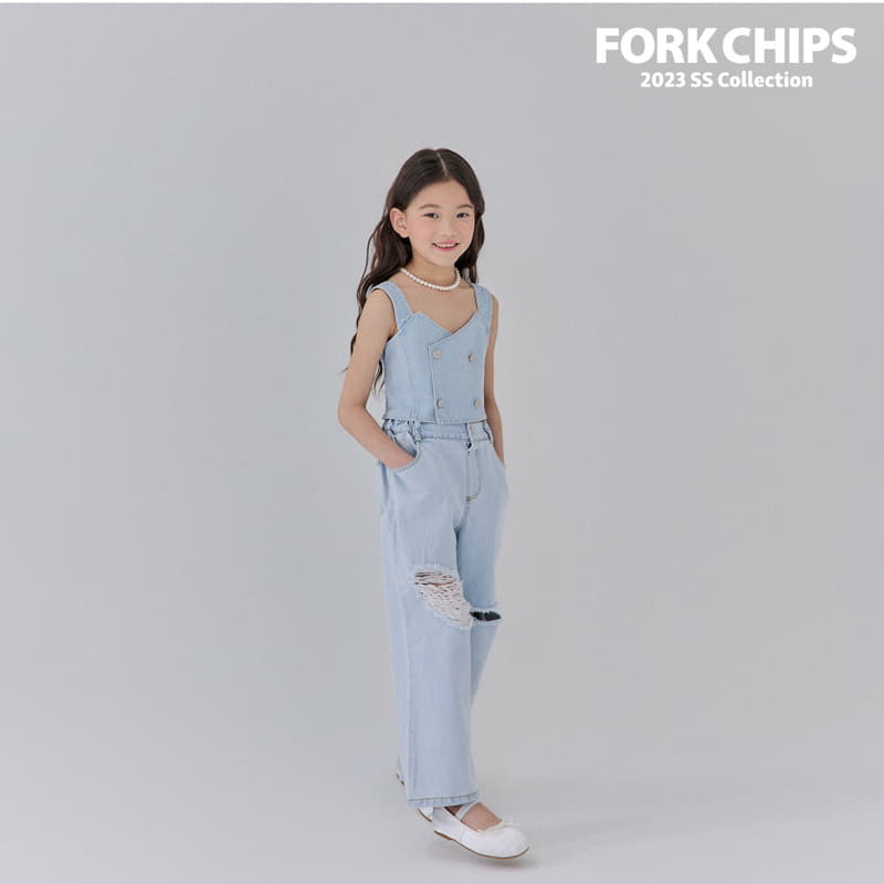 Fork Chips - Korean Children Fashion - #childofig - Lilly Denim Crop Top - 7