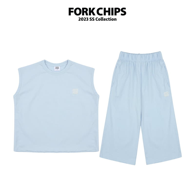 Fork Chips - Korean Children Fashion - #childrensboutique - Dry Top Bottom Set - 2