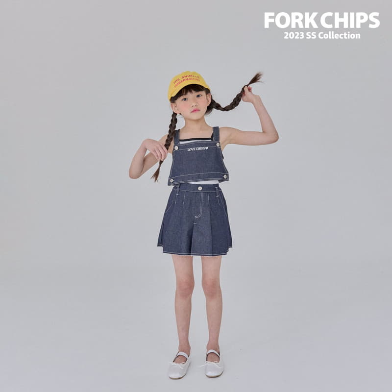 Fork Chips - Korean Children Fashion - #childrensboutique - Highteen Dungarees - 10