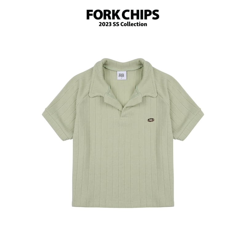 Fork Chips - Korean Children Fashion - #childrensboutique - Wish Collar Tee