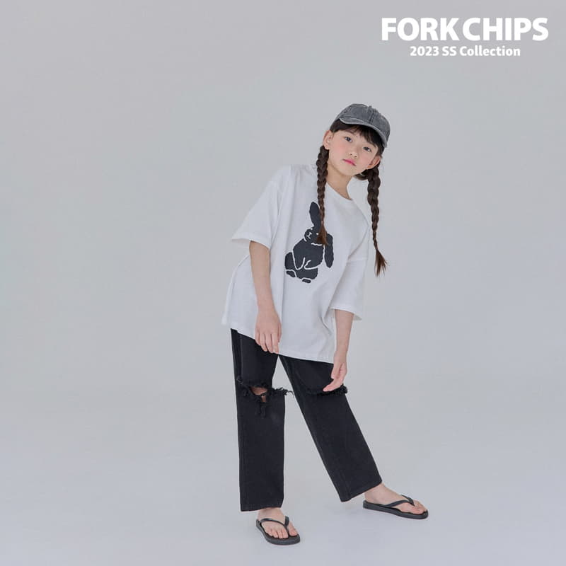 Fork Chips - Korean Children Fashion - #childrensboutique - Wigle Bunny Tee - 9