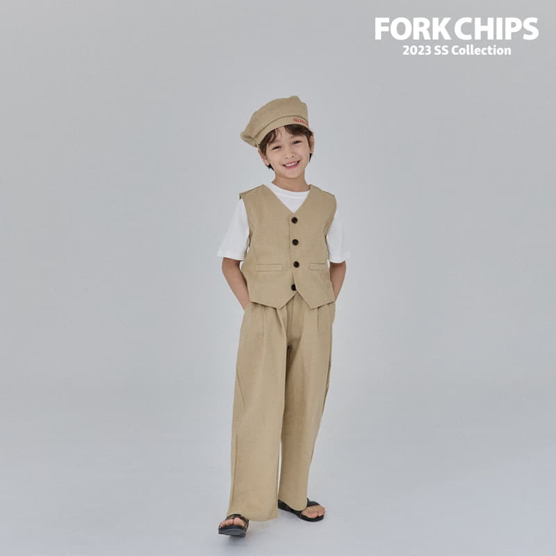 Fork Chips - Korean Children Fashion - #designkidswear - Live Linen Vest - 10