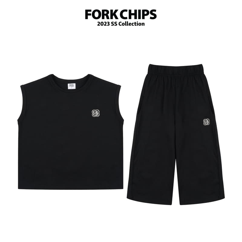 Fork Chips - Korean Children Fashion - #designkidswear - Dry Top Bottom Set - 3