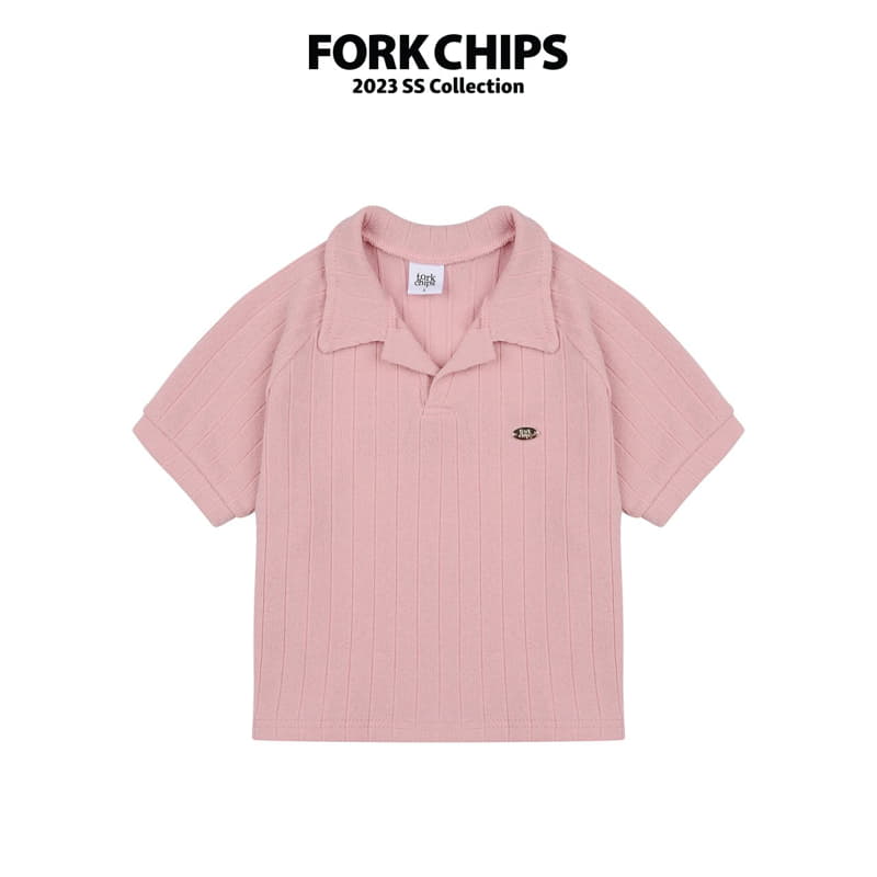 Fork Chips - Korean Children Fashion - #designkidswear - Wish Collar Tee - 2