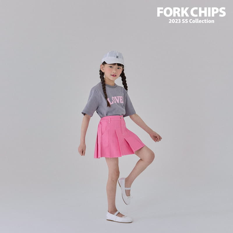 Fork Chips - Korean Children Fashion - #designkidswear - Lover Tee - 12